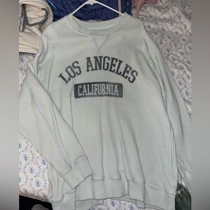 aerie waffle knit sweatshirt